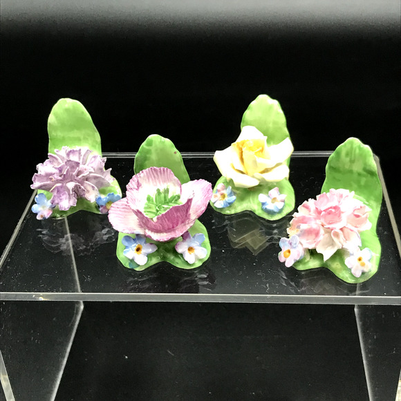 Coalport Dining Vintage 4 Piece Coalport Bone China Name Place Card